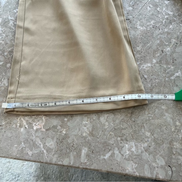 Elegant Tan Wide-Leg Trousers - Picture 9 of 9